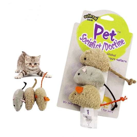 PlushMouse Cat Toy Set (3-Pack)