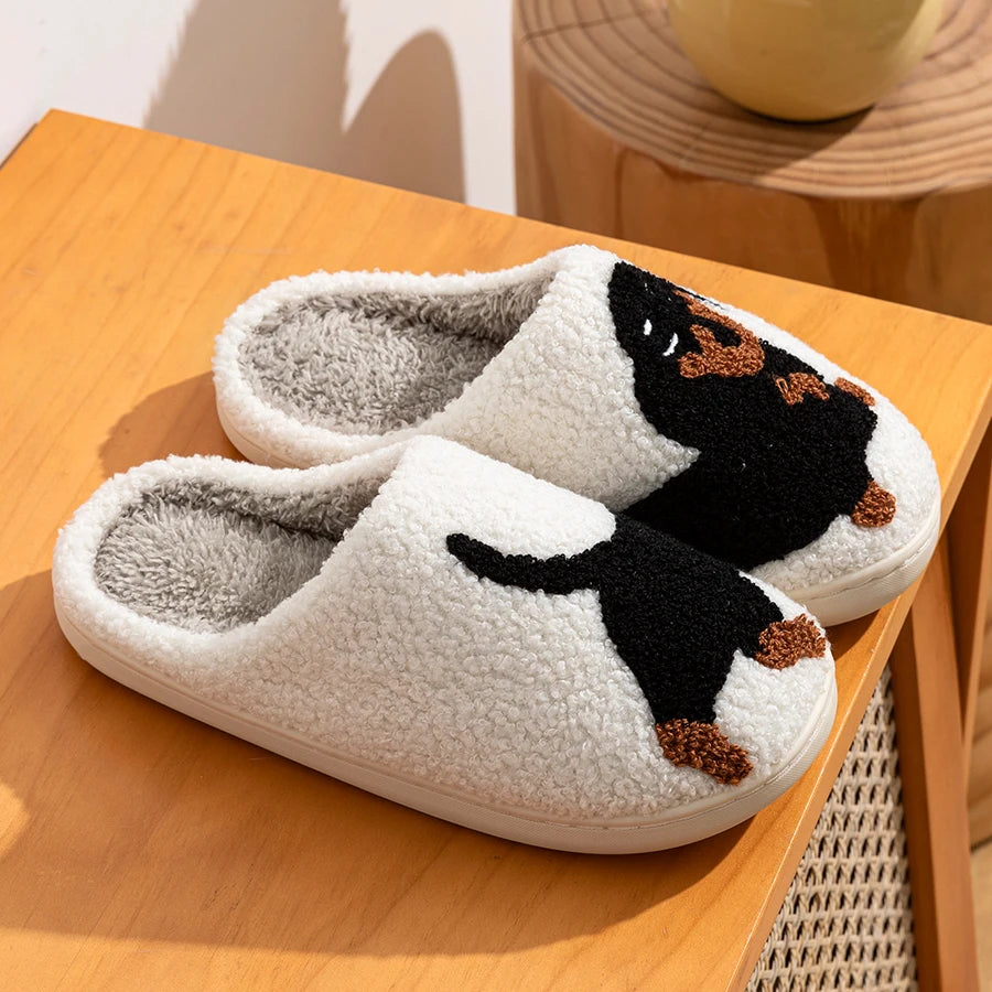 CozyPaws Plush Slippers – Cute Pet-Themed Warm Indoor Shoes for Dog Lovers