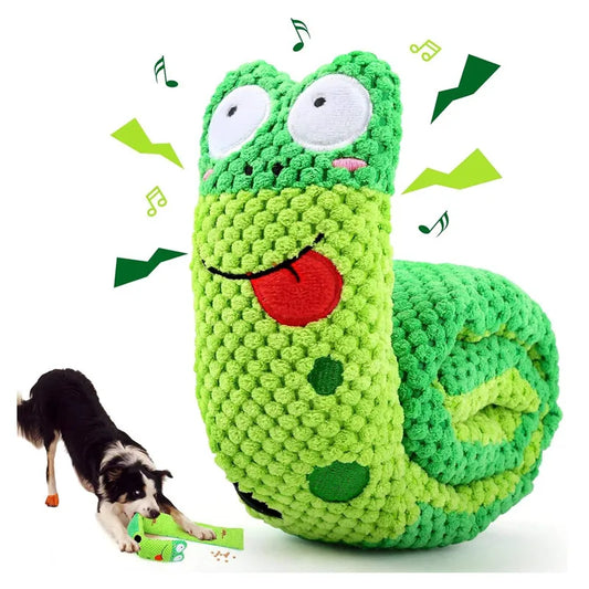 SnailPup Interactive Squeaky Dog Toy – Fun & Durable Puzzle Feeder!