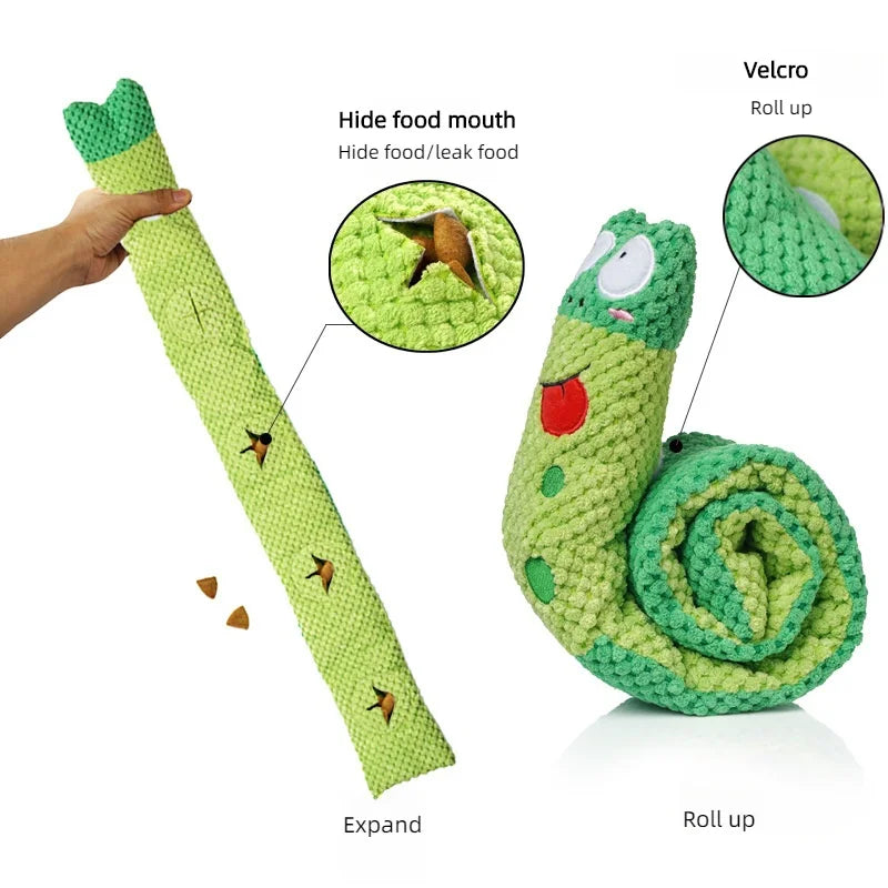 SnailPup Interactive Squeaky Dog Toy – Fun & Durable Puzzle Feeder!